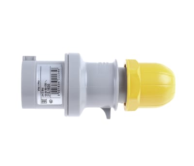 Product image for Glanded plug 2P+E 16A 110V IP44