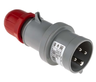 Product image for Glanded plug 3P+E 16A 400V IP44