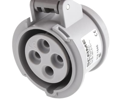 Product image for Glanded socket 3+E 16A 400V IP67