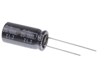 Product image for CAPACITOR AL 105DEG 1000UF 25V 10X20