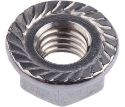 Product image for Stainless steel serrated flange nut,M8