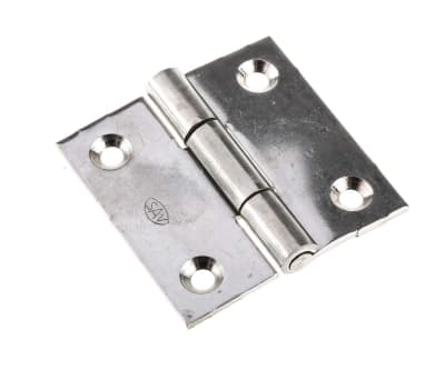 Product image for RS PRO Stainless Steel Butt Hinge Screw, 50mm x 50mm x 2mm