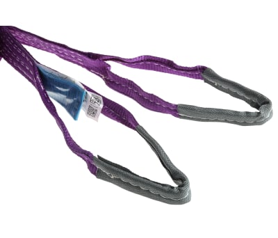 Product image for RS PRO 3m Purple Lifting Sling Webbing, 1t