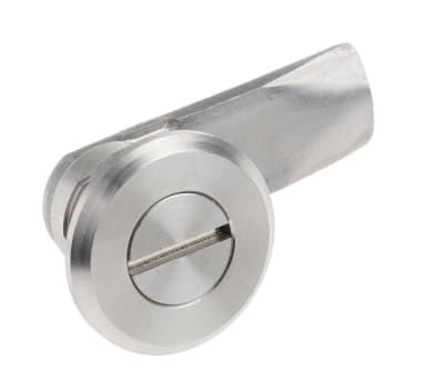 Product image for RS PRO Panel to Tongue Depth 18mm Stainless Steel Slotted Head Lock, Slotted Head to unlock