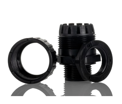 Product image for Adaptaflex M20 Straight Cable Conduit Fitting, Black 20mm nominal size