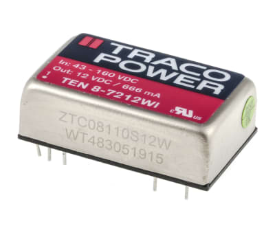 Product image for DC/DC converter,43-160Vin,12Vo 666mA 8W