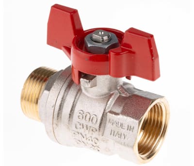 Product image for T handle ball valve 3/4in M-F