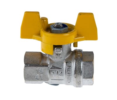 Product image for Gas T handle ball valve 1/4in F-F