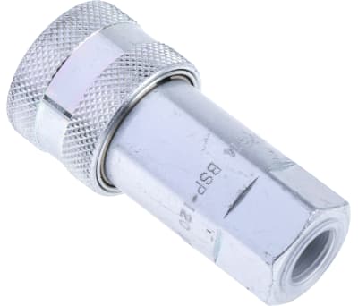 Product image for 1/4in BSP female steel body coupler