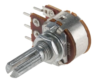 Product image for Panel dual carbon potentiometer 100K 20%