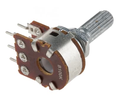 Product image for Panel dual carbon potentiometer 100K 20%