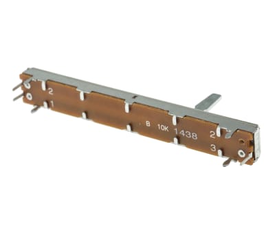 Product image for SLIDE POTENTIOMETER LINEAR TAPER 10K 20%
