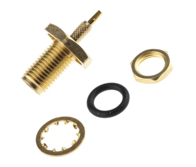 Product image for SMA bulkhead jack crimp for RG174/316