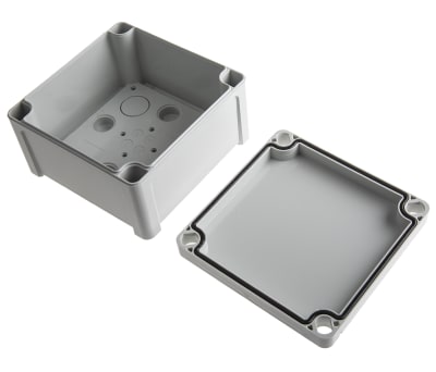 Product image for IP65 Grey Lid Enclosure, 110x110x65mm