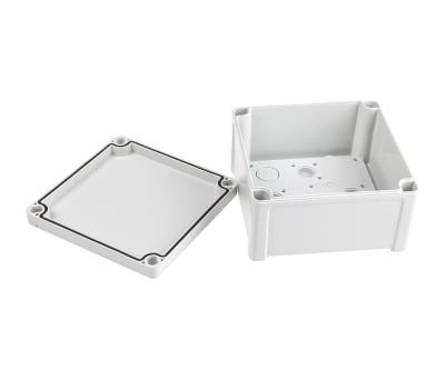 Product image for IP65 Grey Lid Enclosure, 130x130x75mm