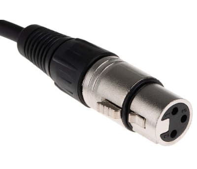 Product image for Black XLR socket to XLR plug cable 1m