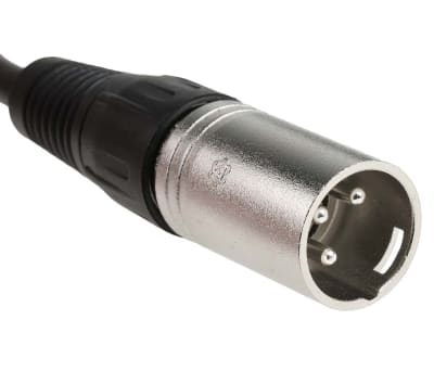 Product image for Black XLR socket to XLR plug cable 3m