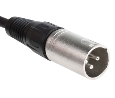 Product image for Black XLR socket to XLR plug cable 5m