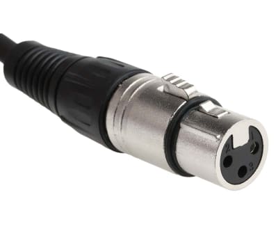 Product image for Black XLR socket to XLR plug cable 20m