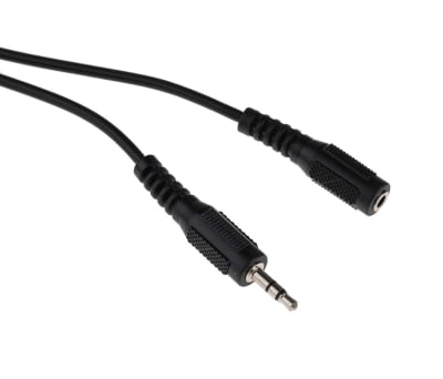 Product image for 3.5mm jack plug to socket cable 2m