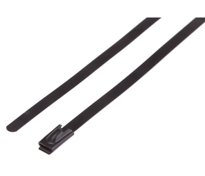 Product image for Roller ball tie S/S Coated 125x4.6 Blk