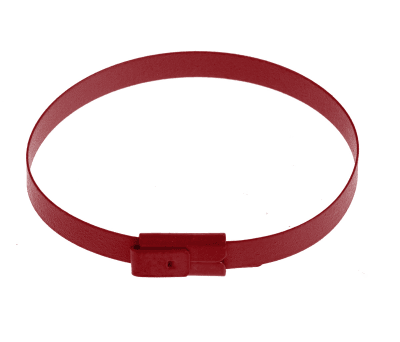 Product image for Roller ball tie S/S Coated 150x4.6 Red