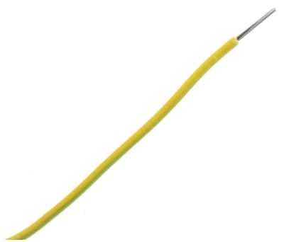 Product image for Yellow/green PVC Wire 7/0.2mm 100m