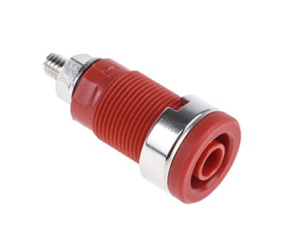 Product image for RED 4MM SAFETY SOCKET WITH THREAD