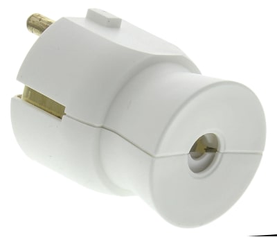 Product image for SCHUKO PLUG 2P+E PVC WHITE