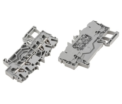 Product image for DIN rail terminal 4x2.5mm2 grey