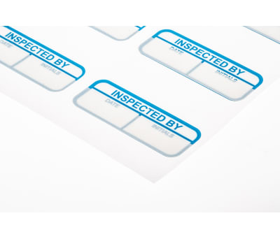 Product image for Blu writeon label 'INSPECTED BY',40x15mm