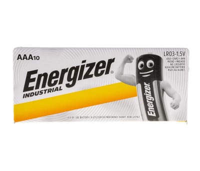 Product image for Energizer Industrial Alkaline AAA Batteries 1.5V -10 Pack