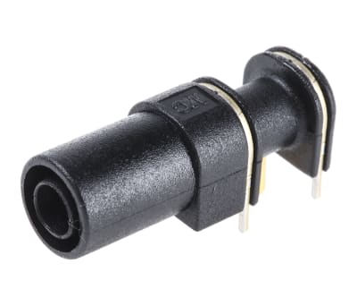 Product image for Staubli Black Female Banana Plug - Solder Termination, 1000V, 24A