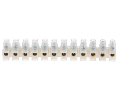 Product image for RS PRO , 12 Way, 12 AWG, PE Non-Fused Terminal Block, 380 V