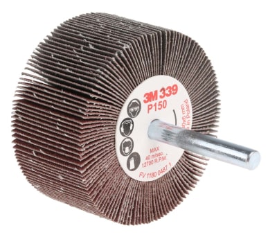 Product image for 3M Aluminium Oxide Flap Wheel, 60mm Diameter, P150 Grit