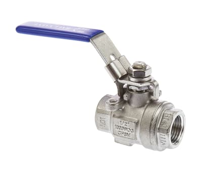 Product image for 2 pc S/steel Ball Valve,1/2in. BSPP F-F