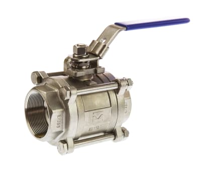 Product image for 3pc Full Bore Ball Valve,2in. S/steel