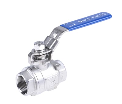 Product image for 2 pc S/steel Ball Valve,1in. BSPP F-F