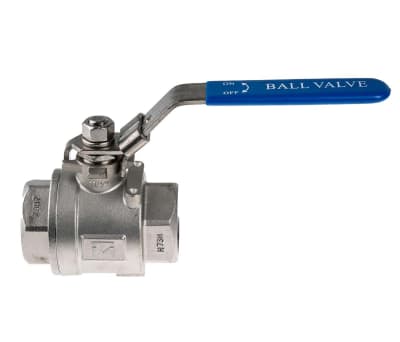 Product image for 2 pc S/steel Ball Valve,1 1/2in BSPP F-F