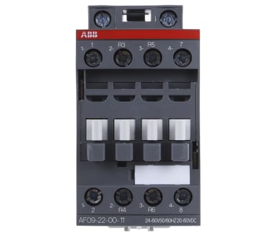 Product image for 4 Pole Contactor 25A 24-60VAC/DC 2NO+2NC