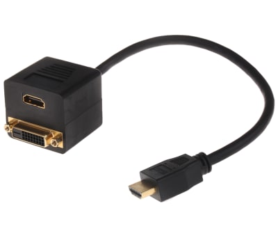 Product image for HDMI MALE TO HDMI F +DVID-F