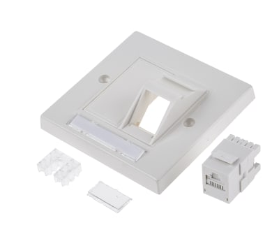 Product image for WALLPLATE KIT CAT 6 UTP 1 PORT 1 GANG