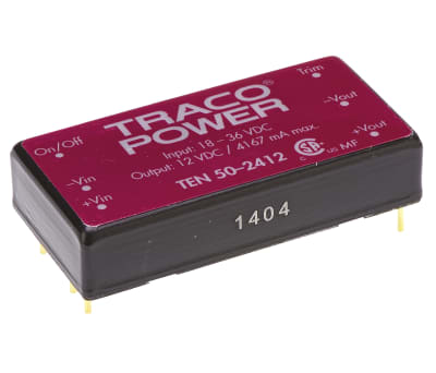 Product image for DC/DC converter,Isolated,12V,4.167A,50W