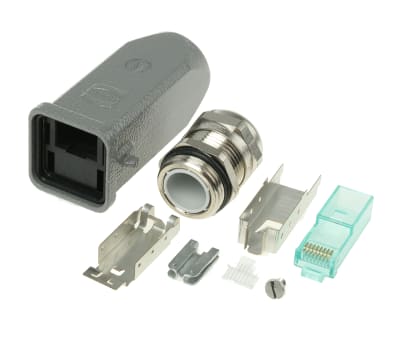 Product image for HAN 3A METAL RJ45 GIGALINK CAT6A IP65/67