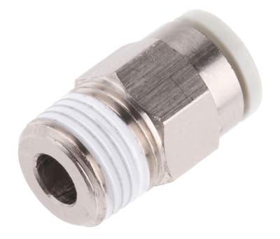 Product image for Male Connector 6mm to 1/8 Ni Plated