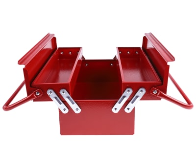 Product image for RS PRO Metal Tool Box, 450 x 200 x 202mm