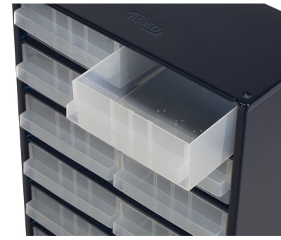 Product image for Raaco 16 drawer Steel, 552mm x 150mm x 306mm