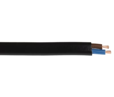Product image for H03VVH2-F 2192Y 2 Core 0.5mm Black Cable