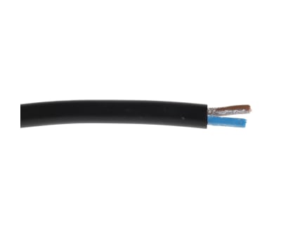 Product image for H05VV-F 3182Y 2 Core 1.5mm Black Cable