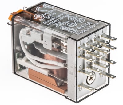 Product image for 4P plug in relay with LED 230Vac 7A